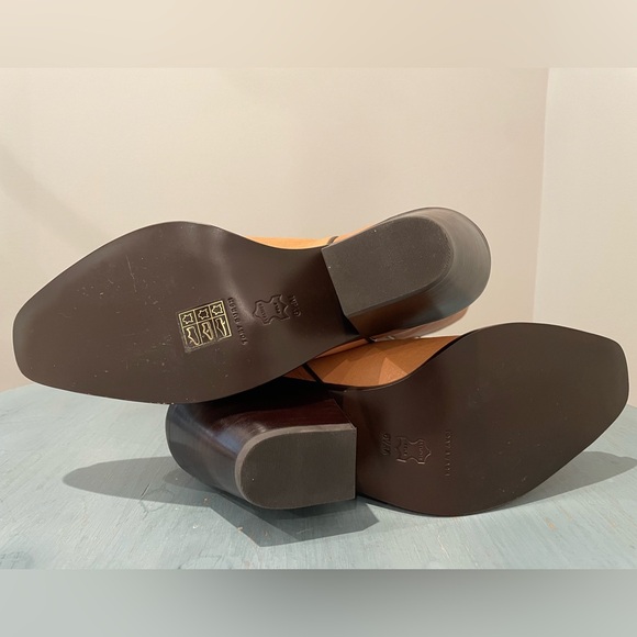 Tory Burch Western Leather Mid Boot, NWT, Size: 6.5, Color: Brandy Nevada - Picture 7 of 10